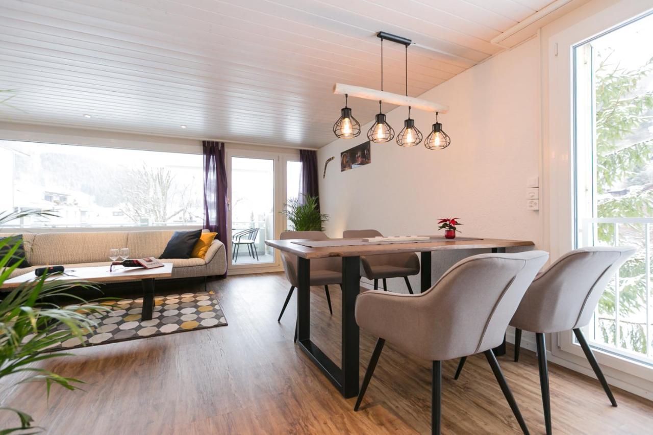 Spirit Apartments - Balkon - Bergsicht - Parkplatz Engelberg Eksteriør bilde